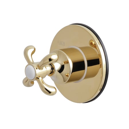 Kingston Brass KS3032TX Single-Handle Three-Way Diverter Valve with Trim Kit, Polished Brass KS3032TX